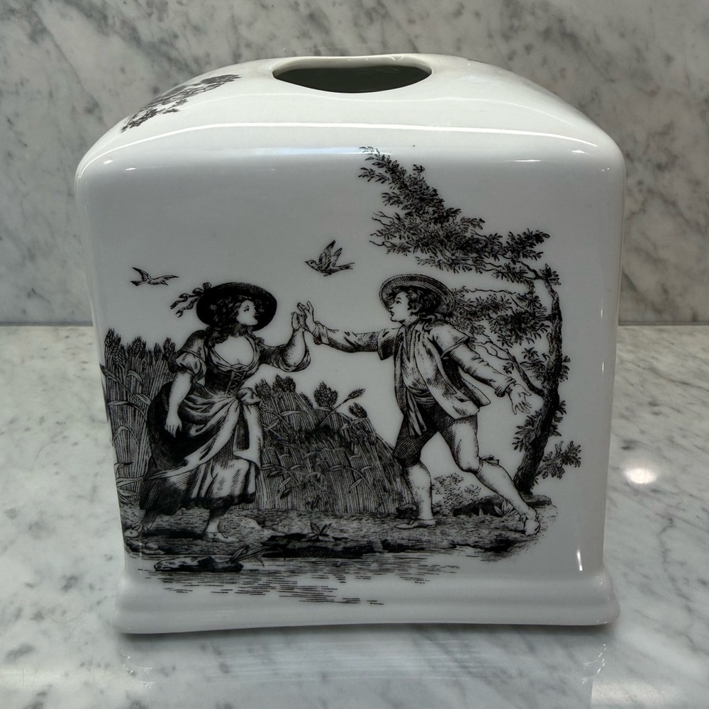 Vintage Liette International Hand Decorated Porcelain Napkin Holder - Picture 3 of 8